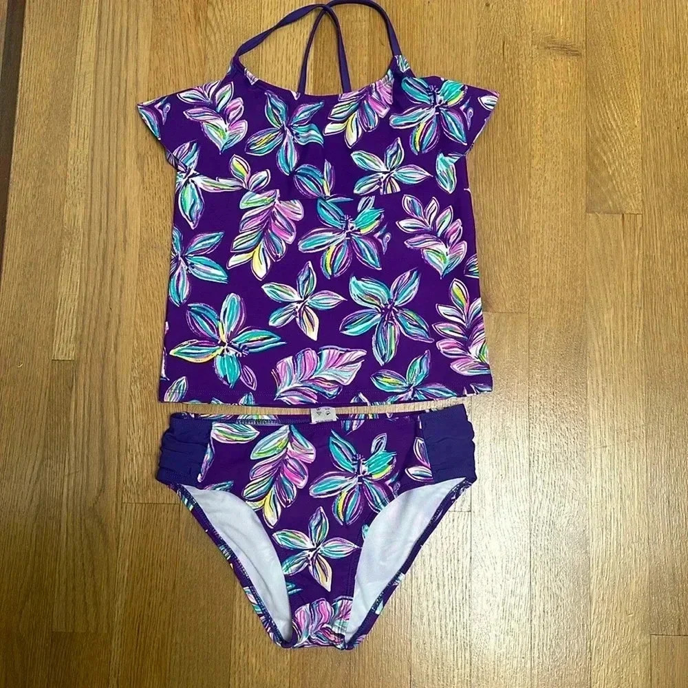 BNWOT 2 piece purple swim suit